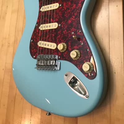 Fender Partscaster Strat Sonic Blue w Red Tortoiseshell image 1