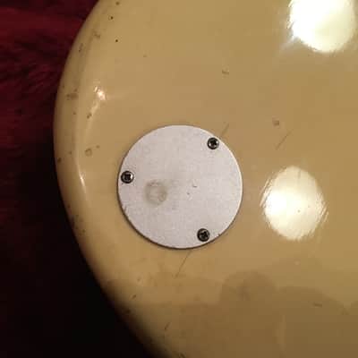 c.1966 Teisco SM-2L MIJ Vintage Guitar "Tulip"  Aged White image 11