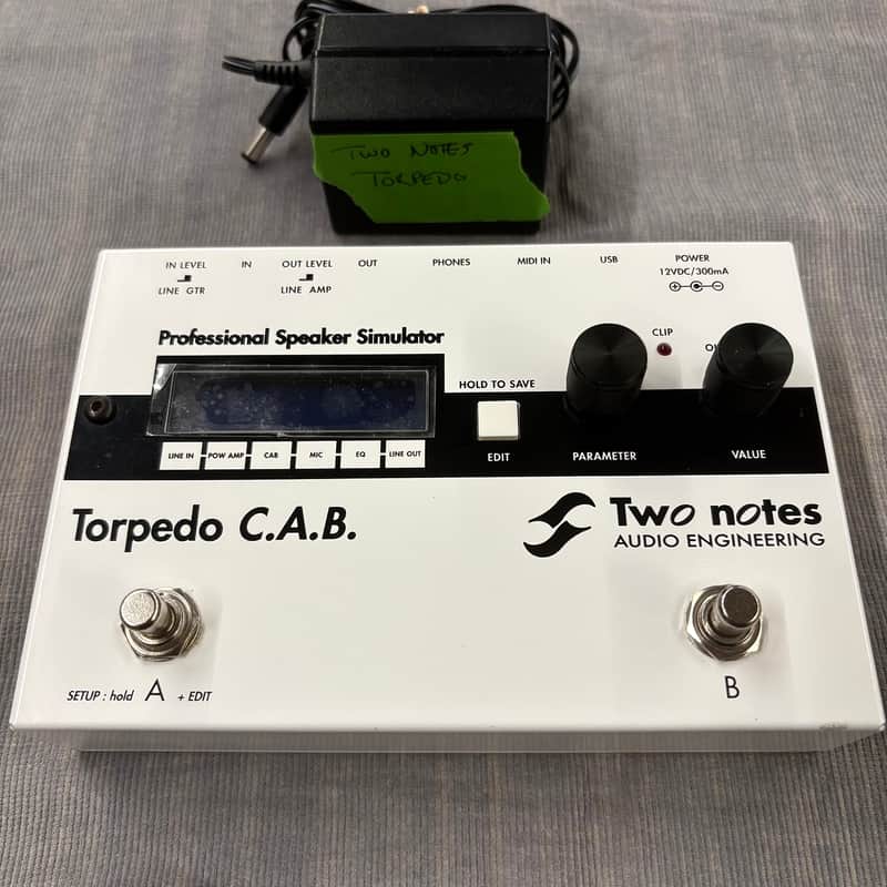 Two Notes Torpedo C.A.B. Speaker Simulator Pedal 2010s - White/Black image 1
