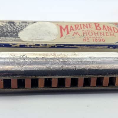M. Hohner Marine Band A440 1896 Classic Harmonica - Key of G image 8