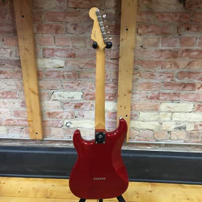 USED Fender Noventa Stratocaster 2021 - Crimson Red Transparent image 5