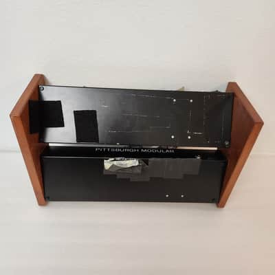 Pittsburgh Modular 90hp / 180hp Eurorack Powered Case + power supply nuts screws euro rack Black & Wood image 6