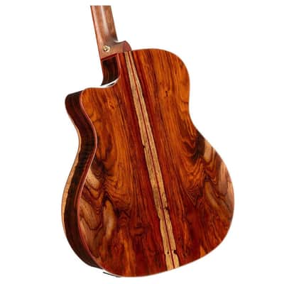 Cort GOLDA10 Cocobolo Grand Auditorium Body Walnut Reinforced Mahogany Neck Acoustic-Electric Guitar w/Hard Case image 2