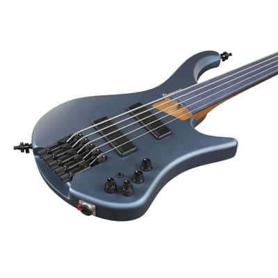Ibanez Bass Workshop EHB1005F-AOM Fretless Arctic Ocean Matte - 5-String Electric Bass image 6