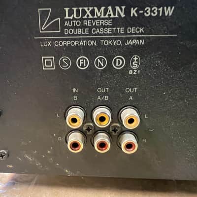 Luxman K-331W auto reverse dual cassette recorder mid 1980's - black image 3