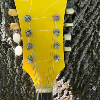 1950’s Carven Electric Mandolin- Old TV Yellow Finish- Original USA- Vintage with Case image 4