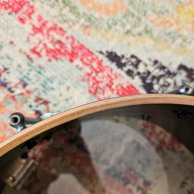 Bucks County Drum Co. 14x7" Relic Series Mahogany Snare in Charcoal Pearl image 16