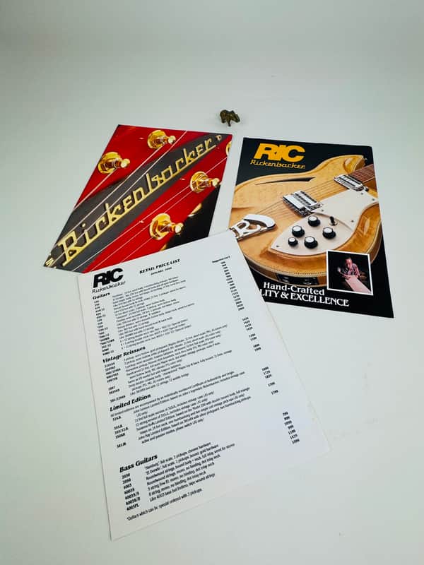 Rickenbacker Foldout Catalog & Price List Set 1990 image 1