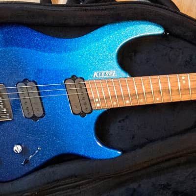 Kiesel Osiris OM6 Multiscale Headless Custom Blue Gradient 6-String Electric Guitar image 2