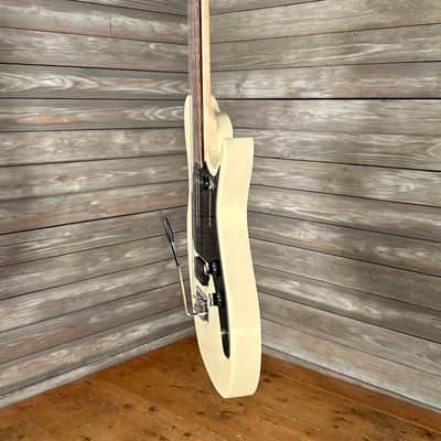 Aria  Pro II Jet B Tone Electric Baritone Guitar  - See-Through Vintage White (4702-SR) image 3