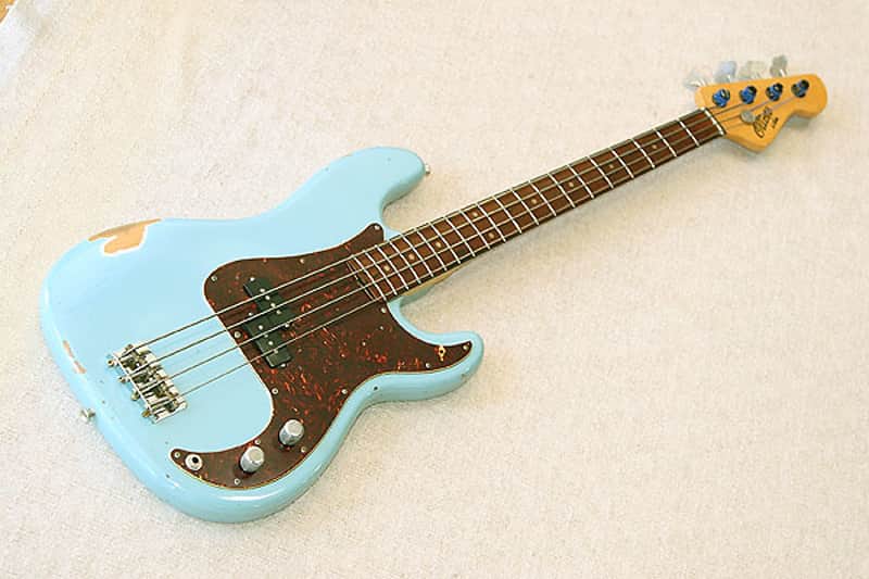 Olinto Precision bass by La Bella Daphne Blue P Bass | Reverb