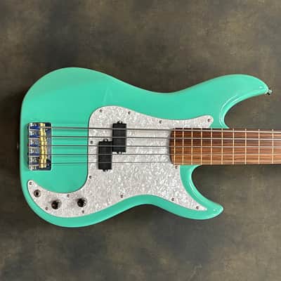 Emerald Bay Fretless Bass - Sea Foam Green image 1