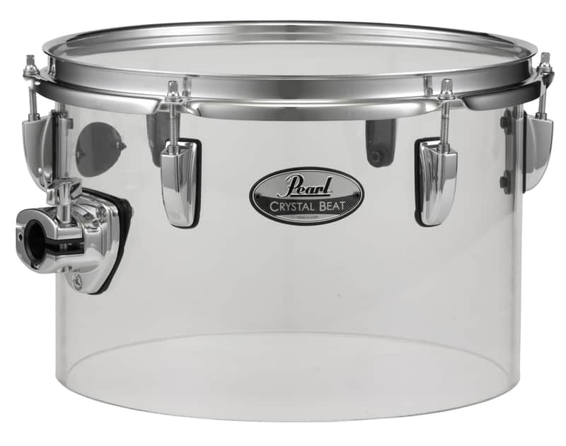 Pearl Crystal Beat Ultra Clear 12x8" Single Headed Rack Tom Tom Drum Acrylic CRB1208ST/C730 | NEW | Authorized Dealer image 1