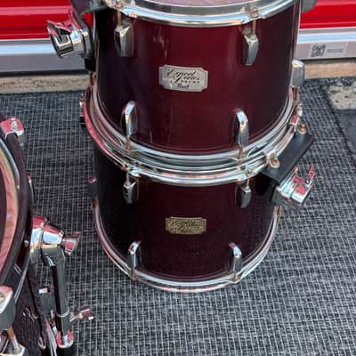 Pearl Export Series 4-Piece Drum Shell Pack Wine Red 22/16/13/12 w/ Upgrades image 7