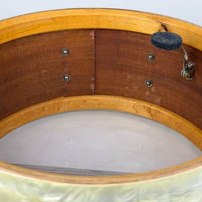 Ludwig WFL 7x14" Twin Strainer 30's Snare Drum - White Marine Pearl image 10