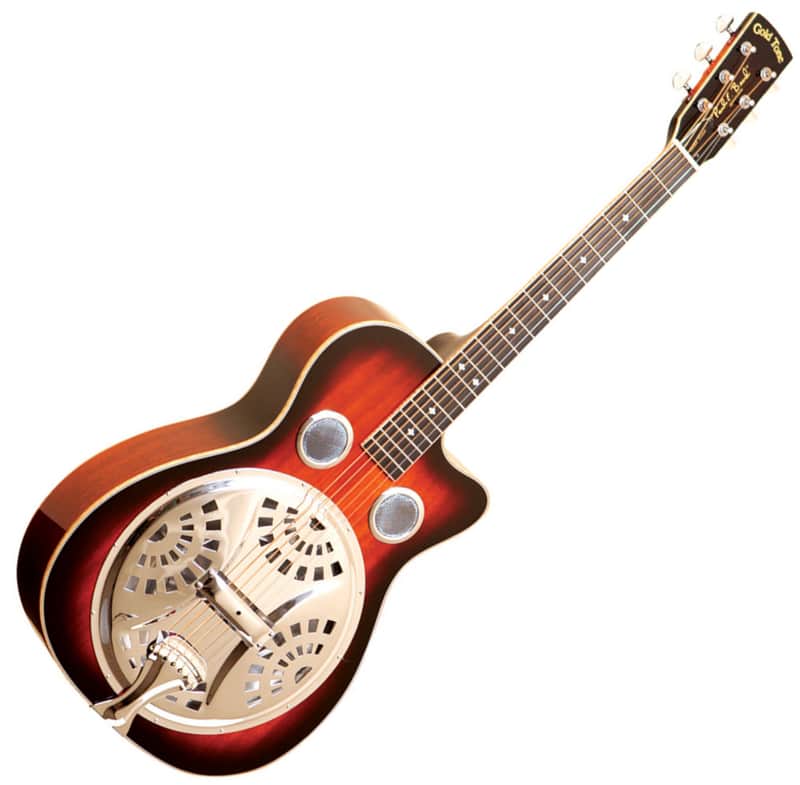 Gold Tone PBR-CA Paul Beard Signature Round Neck Resonator w/ Cutaway Two Tone Tobacco image 1