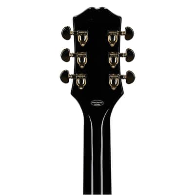 Epiphone Inspired by Gibson Les Paul Custom Electric Guitar, (with Gig Bag), Ebony image 6