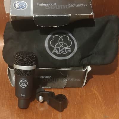 AKG D40 dynamic mic + H440 Drum rim mount used only few hours in home..Mint image 2