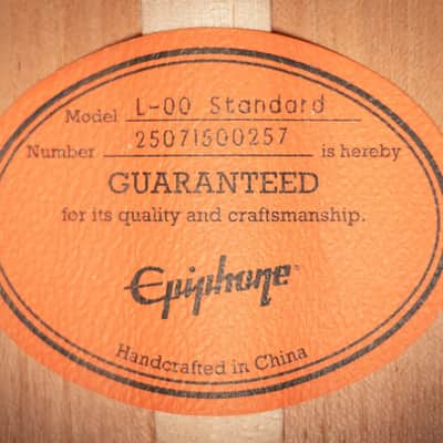 Epiphone L-00 Standard Acoustic/Electric Guitar - Vintage Sunburst with Gig Bag image 12