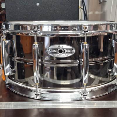 Pearl STH1465BR Sensitone Heritage Alloy Black/Brass 14x6.5" Snare Drum - Black Nickel-Plated Brass image 2