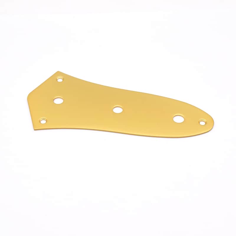 KD By AxLabs Steel J-Bass Style Control Plate - Imperial - 3-Hole Mount - Satin Gold image 1