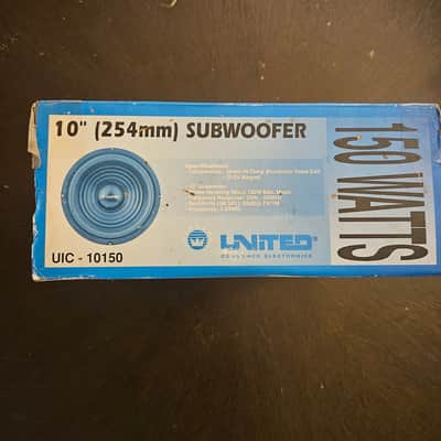 Vintage 10" Subwoofer 4-OHMs 150W NOS mid-1990s UIC-10150 image 3