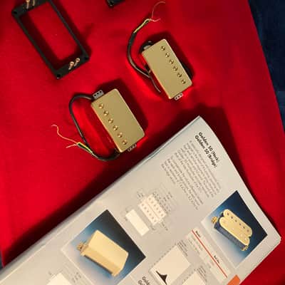 Schaller Golden 50’s Humbucking Pickup set 2004 - Deep Gold Plated image 5