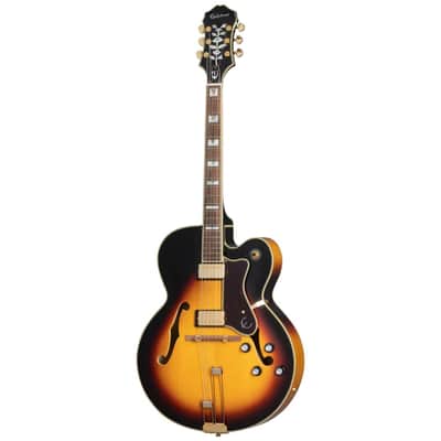 Epiphone Broadway Hollowbody Guitar w/ Gig Bag - Vintage Sunburst image 2