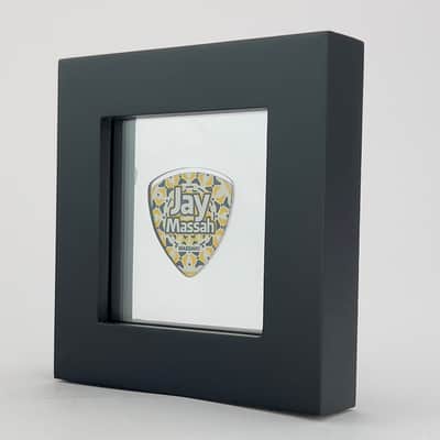 3" x 3" Double Sided Guitar Pick Display, CLEAR #346 Rounded Bass Shape image 3