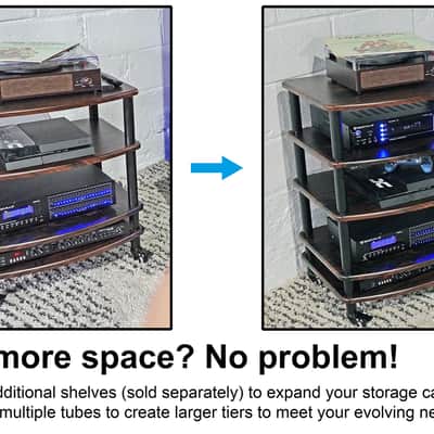 Pair Rockville RockShelf 58D Dark Wood 5.25" Bookshelf Speakers+28" Stands+Rack image 9