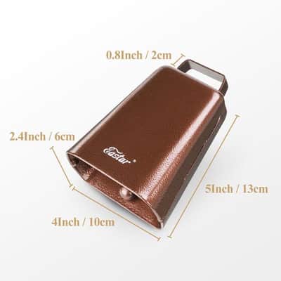 7" Steel Cow Bell Without Handle, Maroon image 5