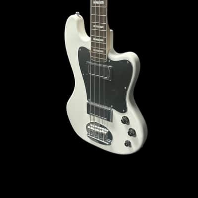 Lakland Skyline Decade Bass. White Gloss / Rosewood *In Stock* image 5