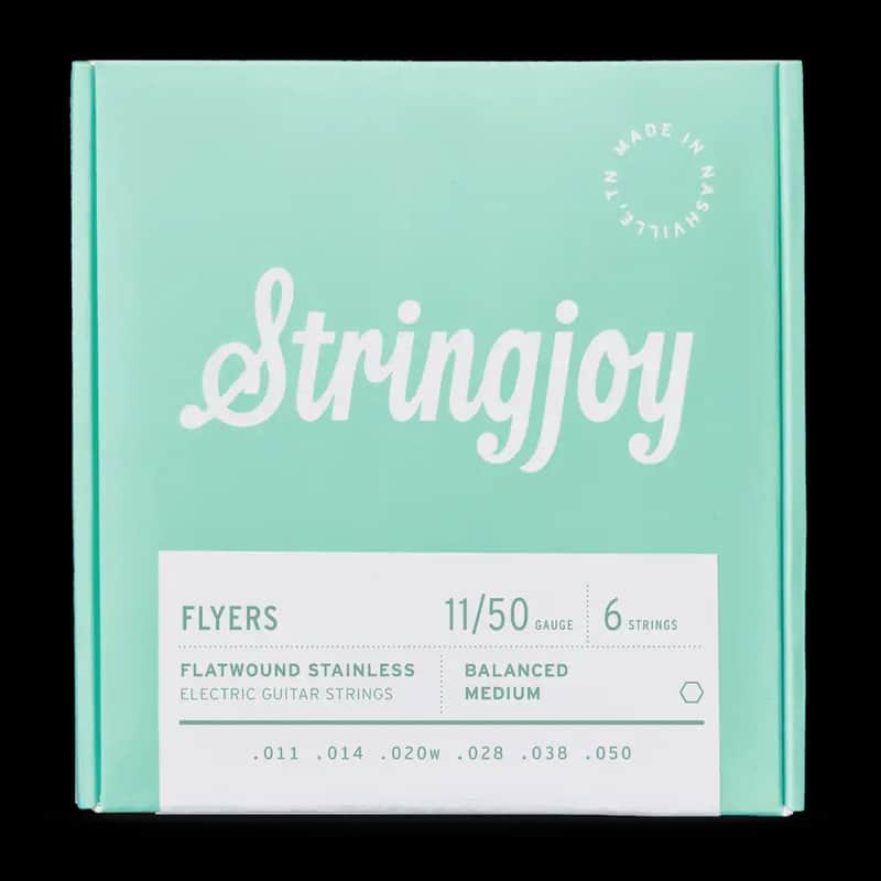 Stringjoy Flyers 11-50 Balanced Medium Gauge Flyers - Flatwound Stainless Electric Guitar Strings image 1