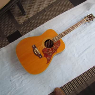 Yamaha FG-300 Orange Label Natural Finish Early 70's? Yamaha FG-300 W/Original Hardshell Case Cool! image 15