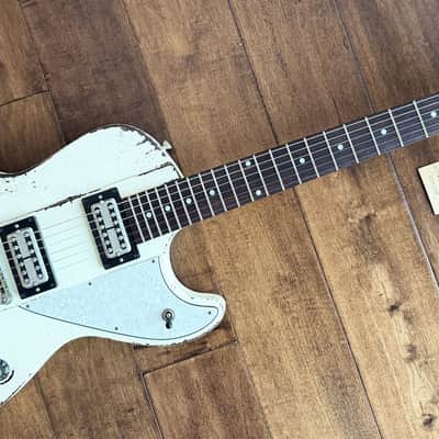 Rock N Roll Relics Revenge Modern Offset Electric Guitar Aged Olympic White 251966 image 4