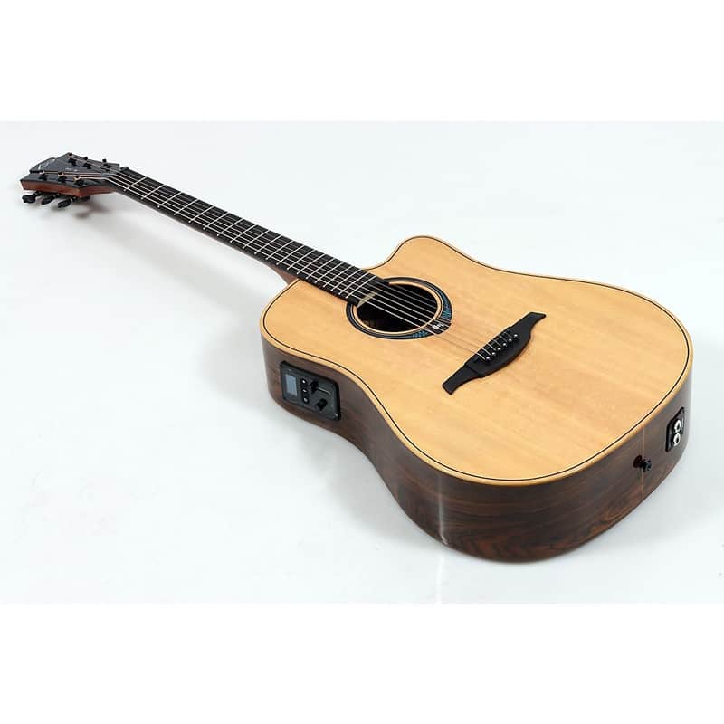 Lag Guitars Tramontane HyVibe THV30DCE Dreadnought Acoustic-Electric Smart Guitar Regular Natural image 1