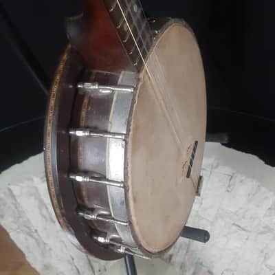 1930s Stromberg-Voisinet 17-Fret Tenor Banjo with Resonator and Gig Bag image 3