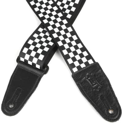 Levy's MP 2-inch Printed Polyester Guitar Strap - Checkered image 1