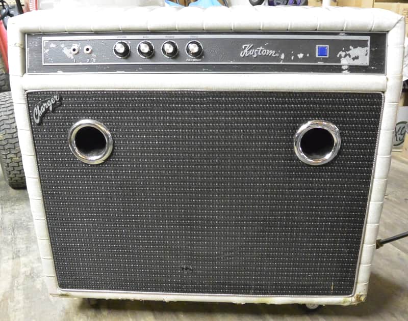 Kustom Charger Bass Amp Mid 70's Silver Sparkle image 1