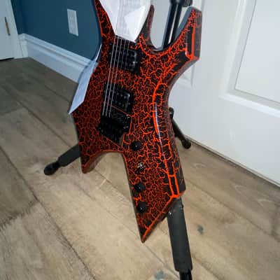 2022 BC Rich Stranger Things Eddie Munson Ltd Ed Warlock Red Krackle Guitar image 2