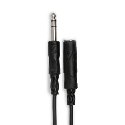 Hosa HPE-325C Headphone Extention Cable, 1/4" TRS to 1/4" TRS - Coil 25 Foot image 1