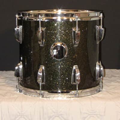 Ludwig 70's -90's Mixed lot of 3 drums in Black Galaxy Sparkle /True Black Glass Glitter image 4