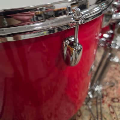 1980s Slingerland Spirit 4000 8 Piece Drum Shell Pack - Red Gloss 8/10/12/13/14/15/16/22 (C021-4) image 11