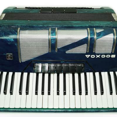 Russian Accordion Vintage Piano Accordian Voskhod 120 Bass Buttons, with New Straps, Keyboard Soviet Accordian, 2684 image 7