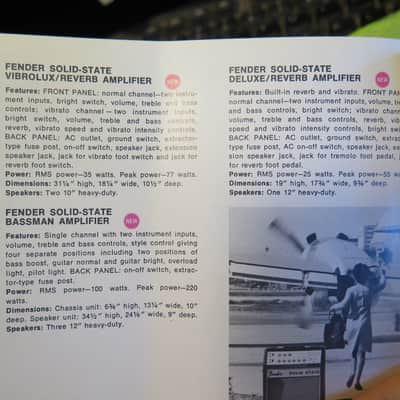 vintage 1968 Fender catalog ON THE GO 45 p. booklet stratocaster telecaster pedal steel amplifiers banjoes accessories paper case candy image 12