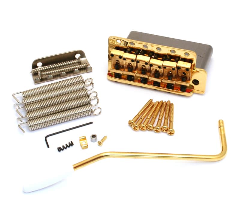 Genuine Fender USA American Vintage 57/62 Strat Tremolo Bridge Kit - GOLD image 1