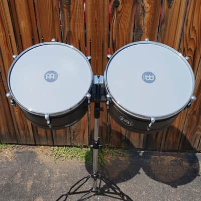 Meinl Percussion AV1BK Artist Series Amadito Valdes Steel 14" & 15" Timbales w/ Stand image 3