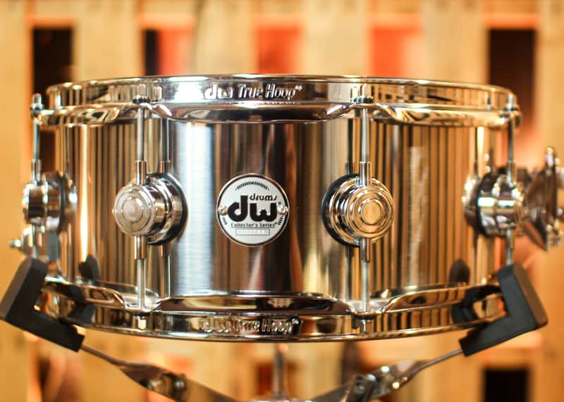 DW 5.5x13 Collector's 1mm Stainless Steel Snare Drum - DRVL5513SPC image 1
