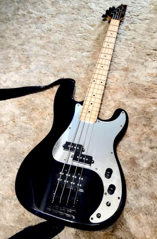Vista Bass Guitar Vintage 80's - Black/Mirrored MIJ Rare image 1