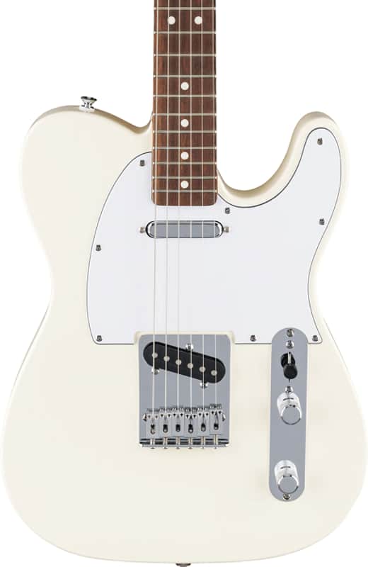 Fender Standard Telecaster Electric Guitar. Laurel Fingerboard, White Pickguard, Olympic White TGF33 image 1